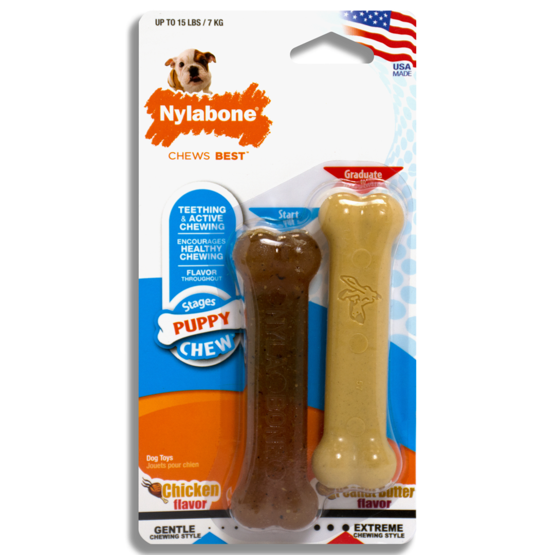 Nylabone Puppy Petite Twin Pack Puppy Chew Toy