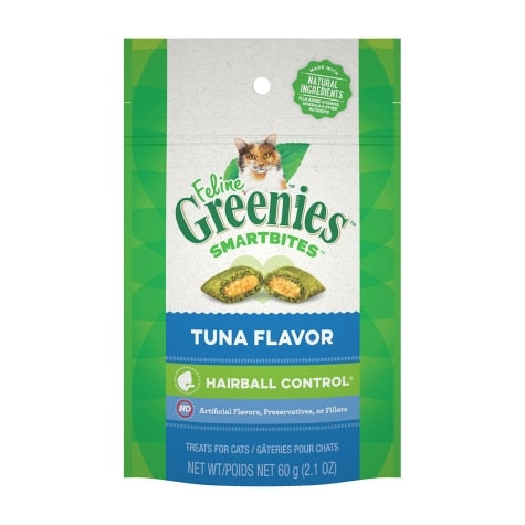 Greenies Feline Smartbites Hairball Control Tuna Flavour Cat Treats