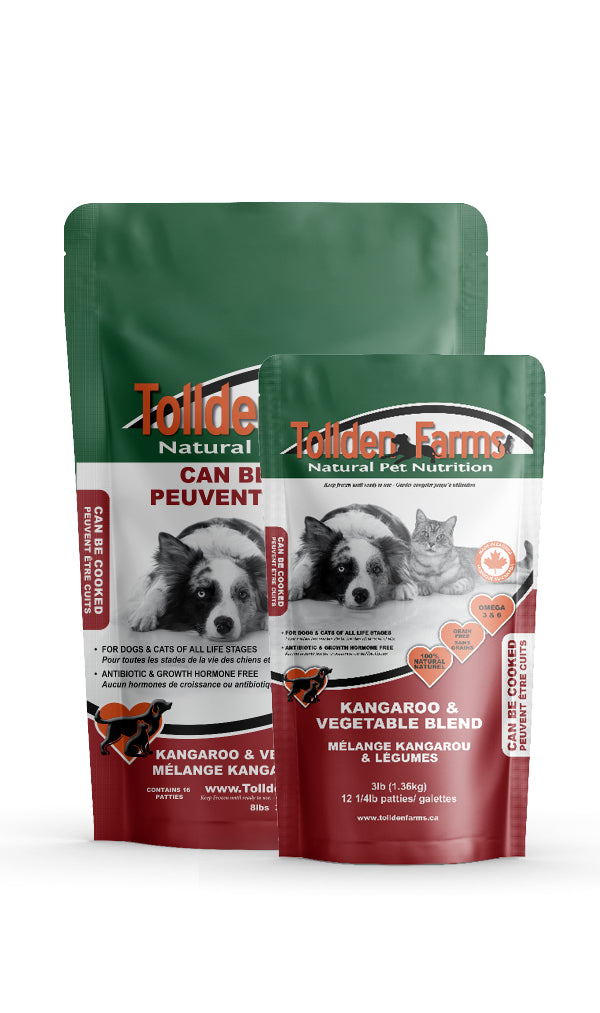 Tollden Farms Kangaroo & Vegetable Blend Raw Dog Food