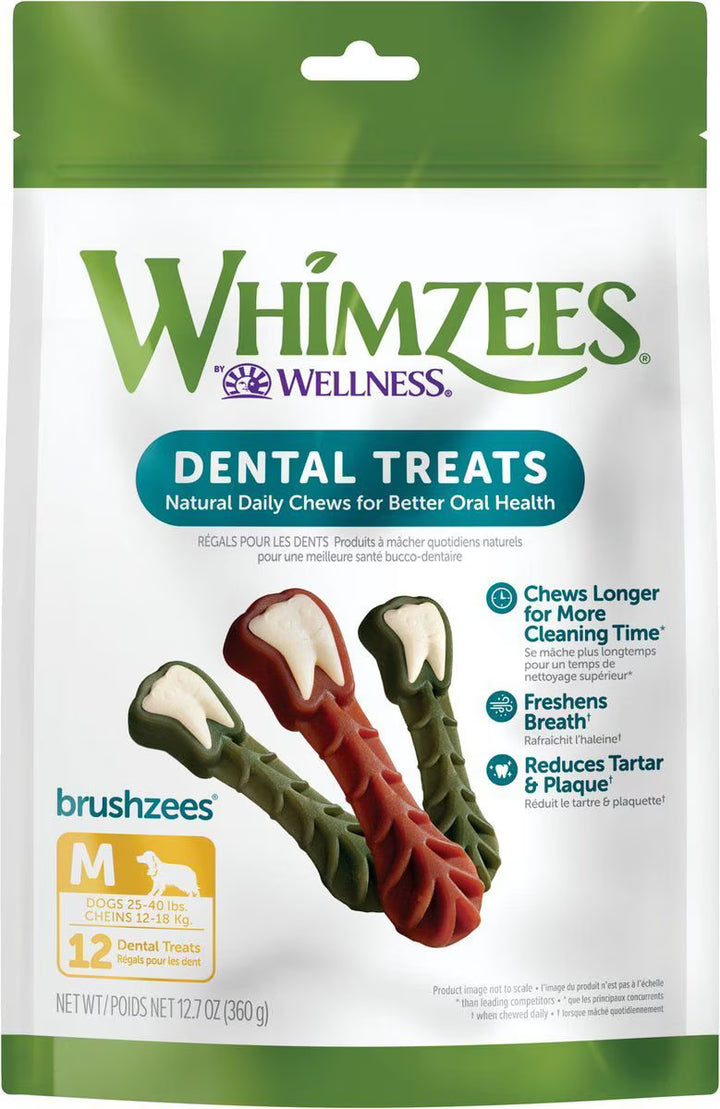 Whimzees Brushzees Dental Chew for Dogs