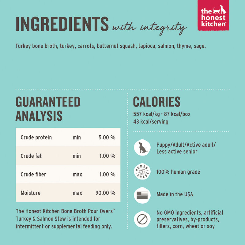 The Honest Kitchen Superfood Pour Overs - Turkey & Salmon Stew