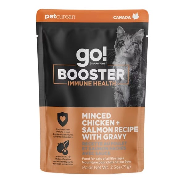 Go! Solutions Immune Health Booster for Cats - Minced Chicken & Salmon with Gravy Recipe