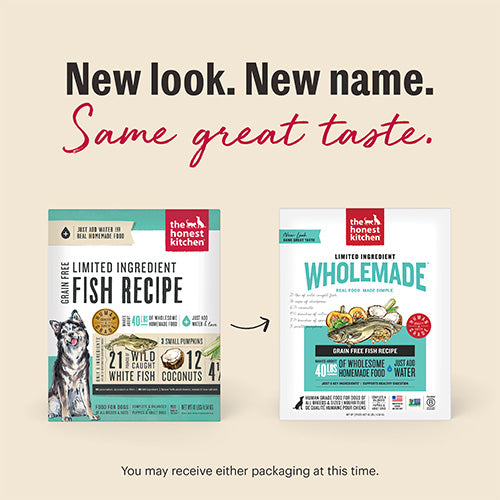 Honest Kitchen Wholemade Limited Ingredient Grain Free Fish Dog Food