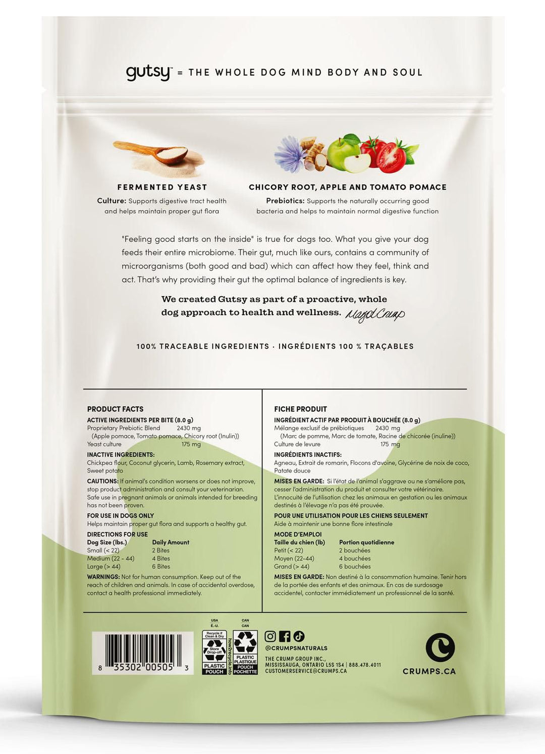 Crumps Naturals Gutsy Balance Bites Dog Treats