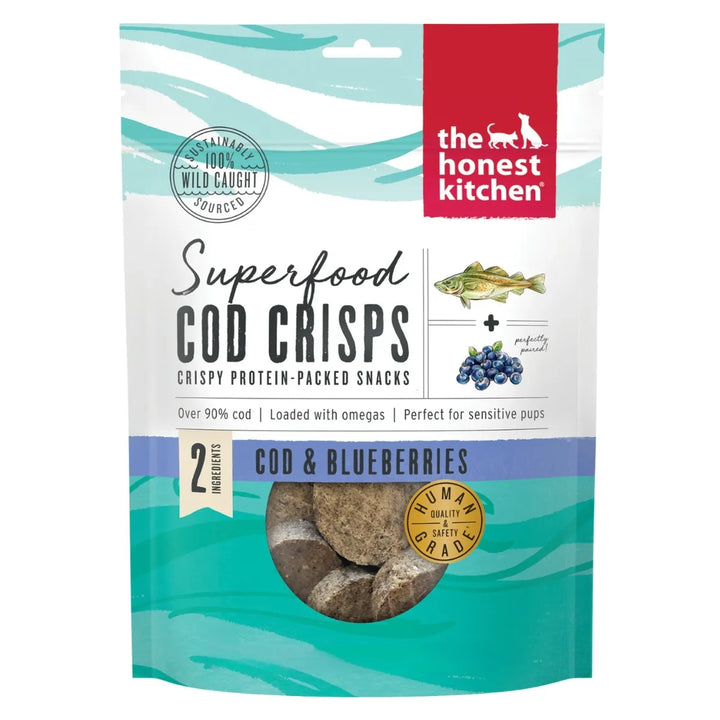 Honest Kitchen Superfood Cod Crisps: Cod & Blueberry Dog Treat