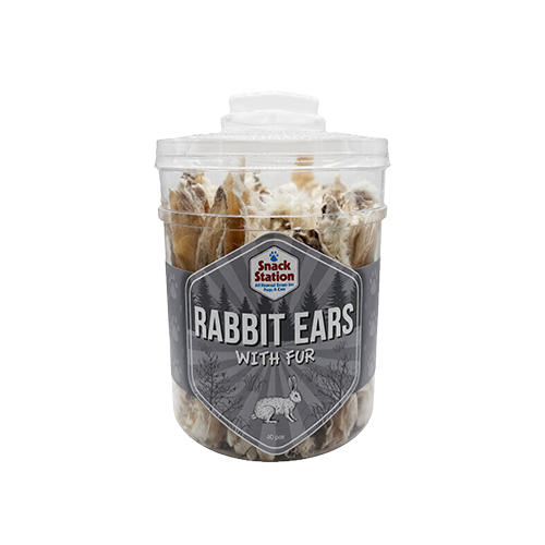 Rabbit Ears with Fur Dog Treat - This & That Canine Co. Snack Station