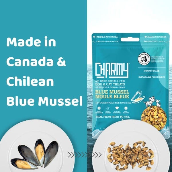 Charmy Pet Air Dried Treats - Blue Mussel