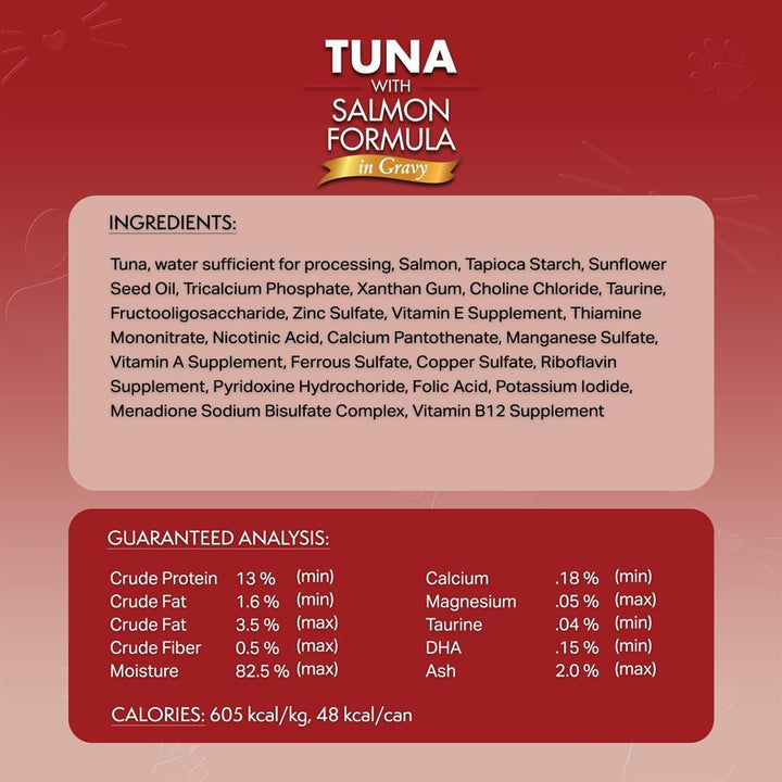 Fussie Cat Premium Tuna with Salmon in Gravy Wet Cat Food
