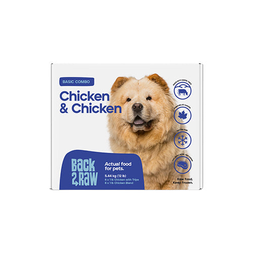 Back2Raw Basics Chicken & Chicken Blend Recipe (12LB Box)