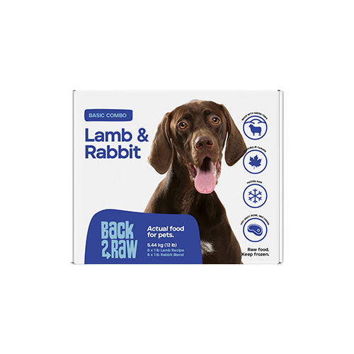 Back2Raw Basics Lamb & Rabbit Blend Recipe (12 LB Box)