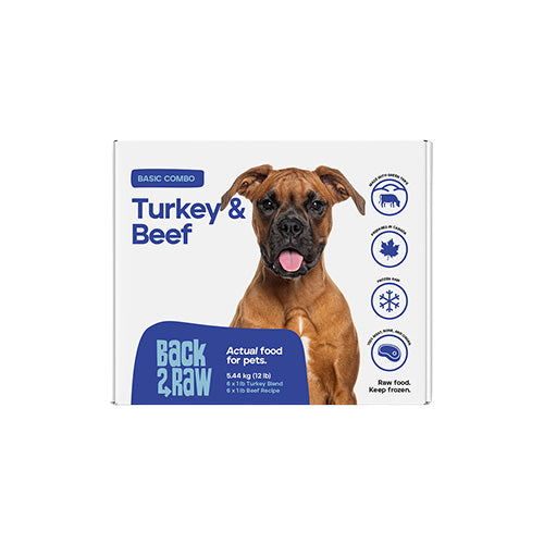 Back2Raw Basics Turkey Blend & Beef Recipe (12LB Box)