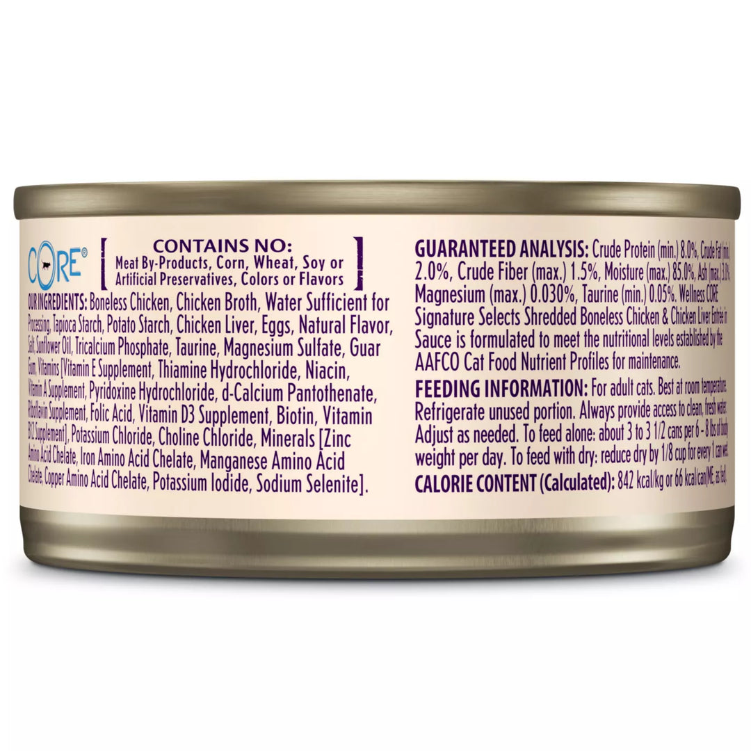 Wellness Core Signature Select - Shredded Chicken & Chicken Liver Wet Cat Food