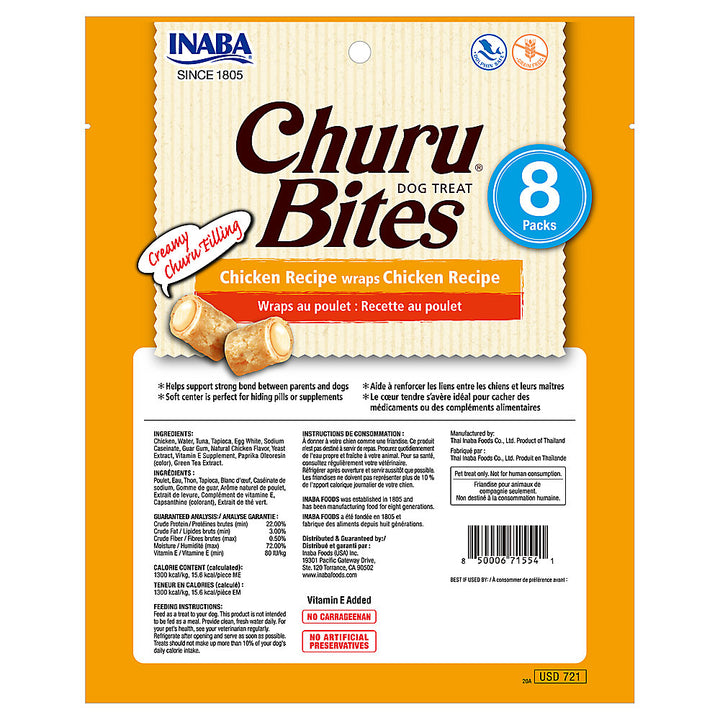 Inaba Dog Churu Bites - Chicken Recipe Wraps