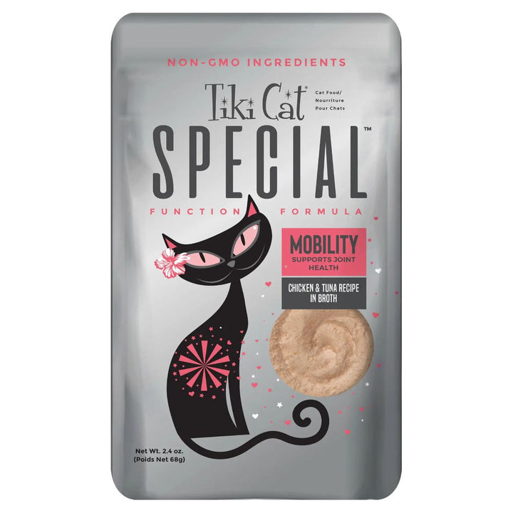 Tiki Cat Special Mousse Mobility Chicken & Tuna Recipe in Broth Cat Food Pouches