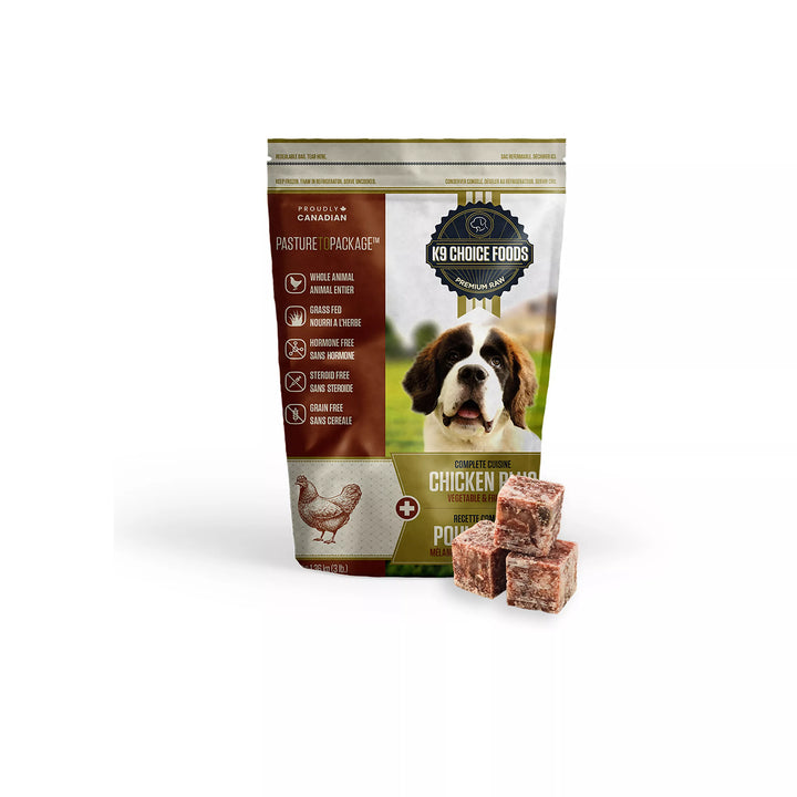 K9 Choice Foods Complete Raw Dog Food - Chicken Plus