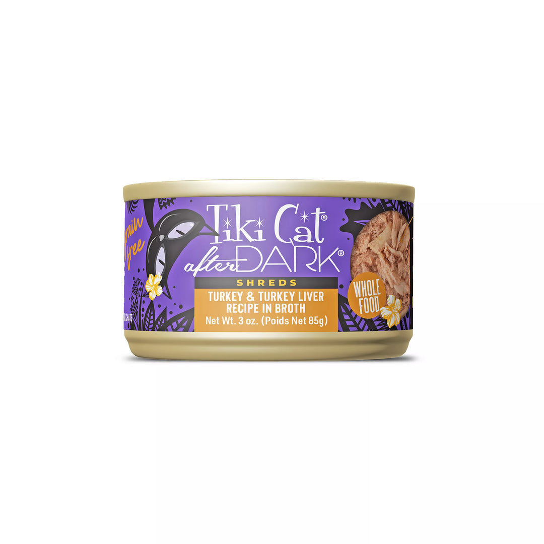 Tiki Cat After Dark Shreds - Turkey with Turkey Liver - Wet Cat Food