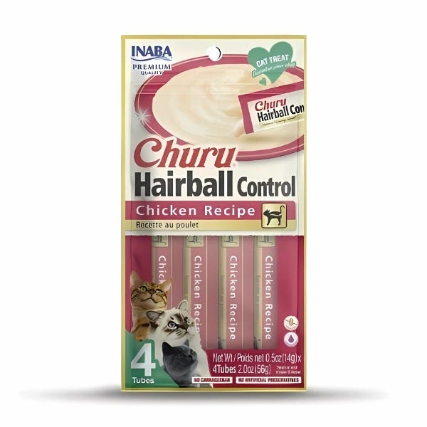 Inaba Churu Hairball Control Purees - Chicken Recipe