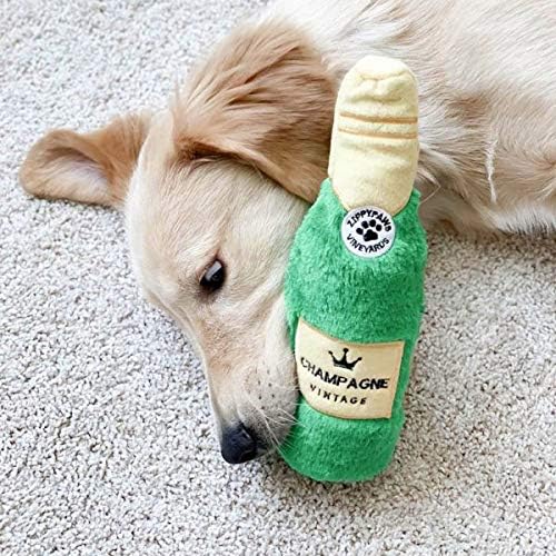 Zippy Paws Happy Hour Crusherz Dog Toy- Champagne