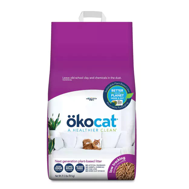 Okocat Natural Wood Litter - Low Tracking Cat Litter