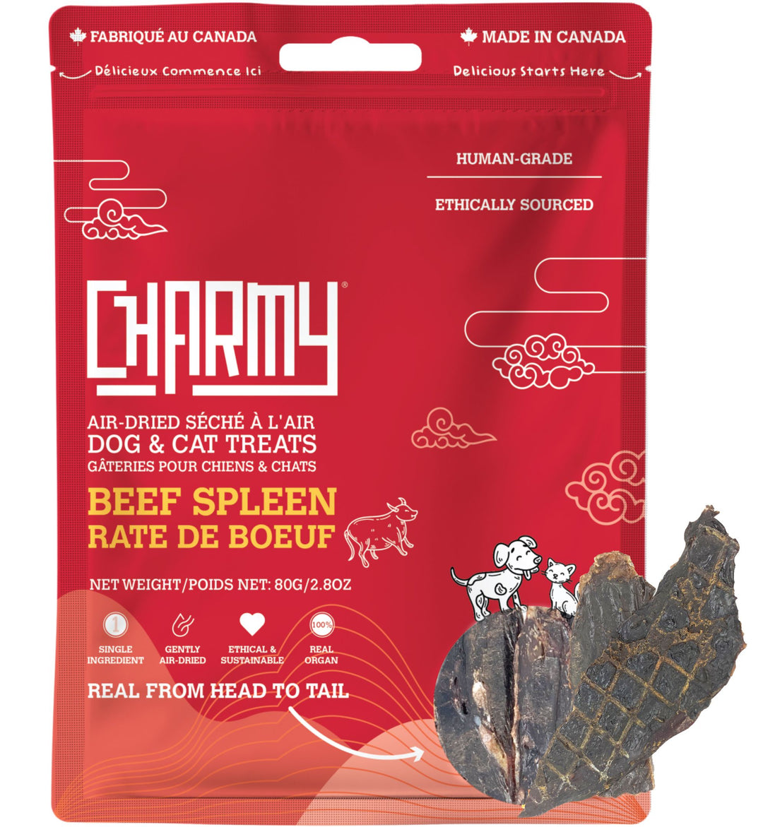 Charmy Pet Air Dried Treats - Beef Spleen