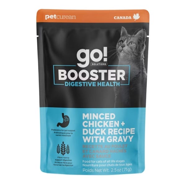 Go! Solutions Digestive Health Booster for Cats - Minced Chicken & Duck with Gravy Recipe