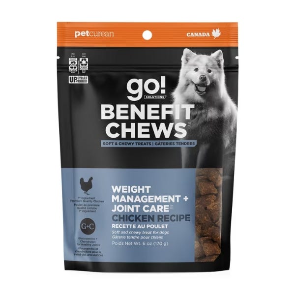 Go! Solutions Weight Management & Joint Care Benefit Chews - Chicken Recipe - Dog Treats