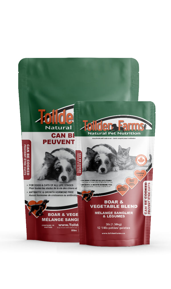 Tollden Farms Boar & Vegetable Blend Raw Dog Food