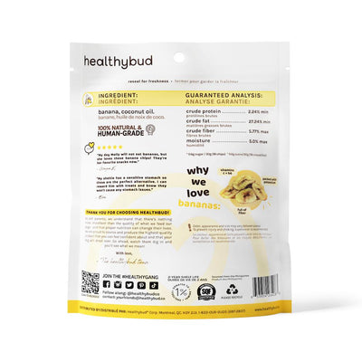 Healthybud Dog Treats - Banana Crisps