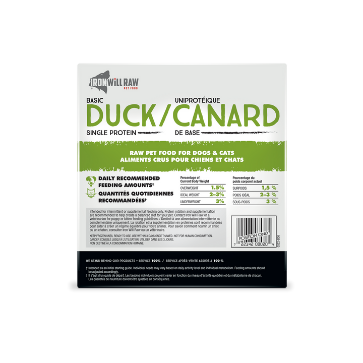 Iron Will Basic Duck Dog Food