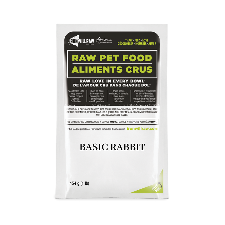 Iron Will Basic Rabbit Raw Dog Food