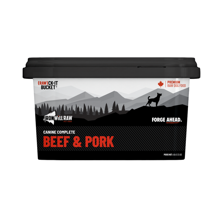 Iron Will (RAW)ck-It Bucket Beef & Pork Raw Dog Food (3 LB)
