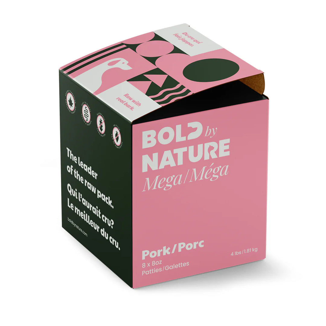 Bold By Nature Mega Pure Pork Frozen Raw Dog Food