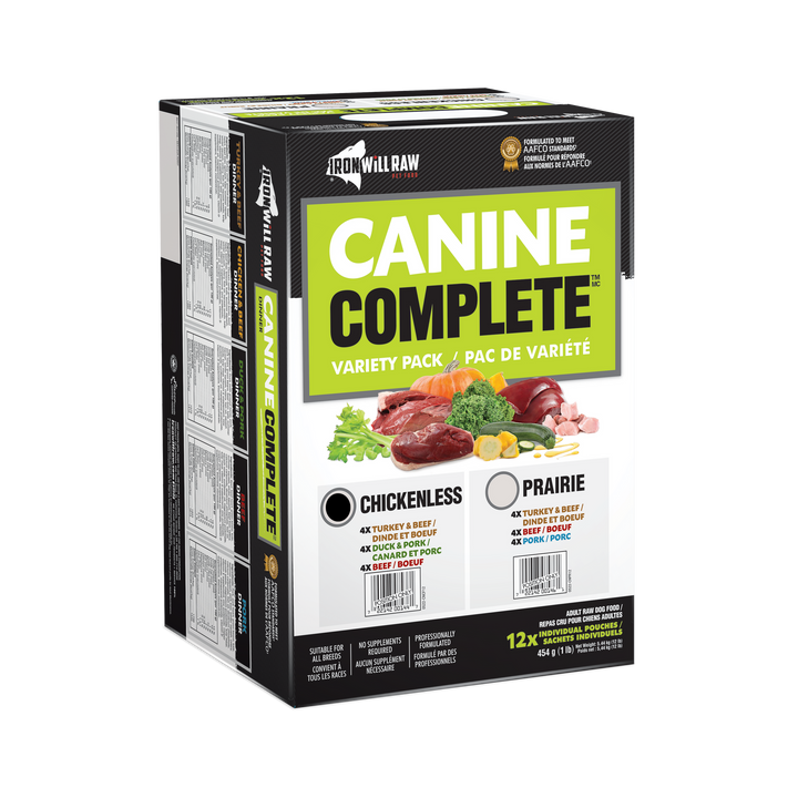 Iron Will Canine Complete Chickenless Variety Pack (12LB)