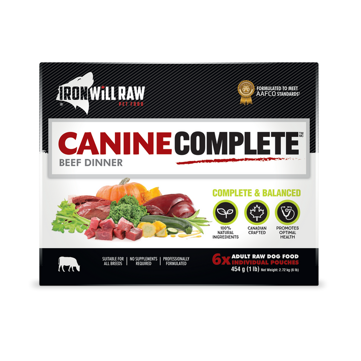 Iron Will Canine Complete Beef Dinner Raw Dog Food