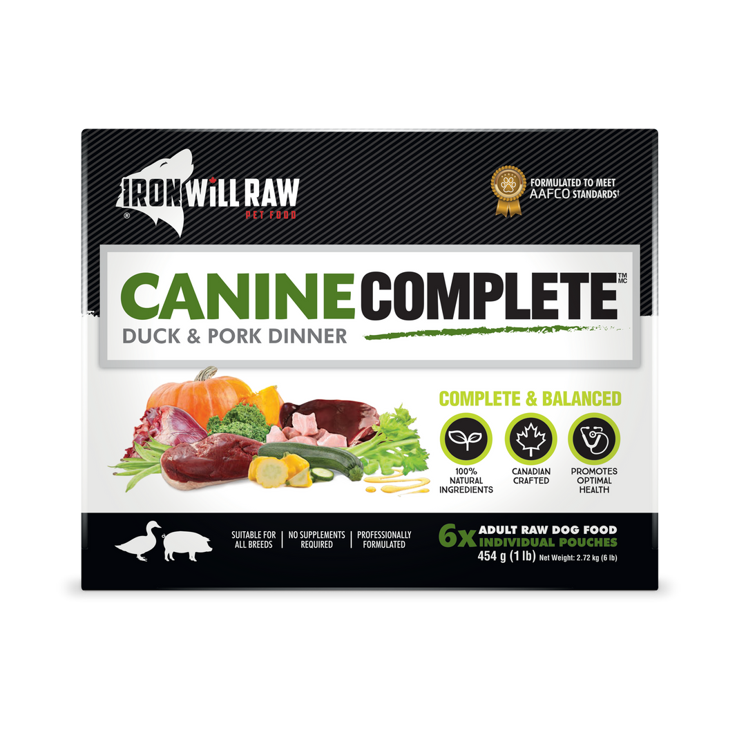 Iron Will Canine Complete Duck & Pork Dinner Raw Dog Food