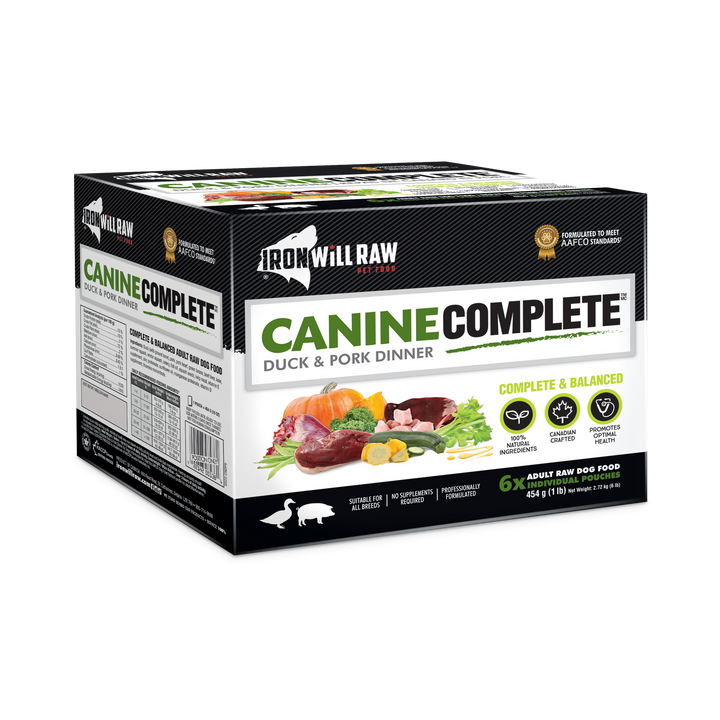 Iron Will Canine Complete Duck & Pork Dinner Raw Dog Food