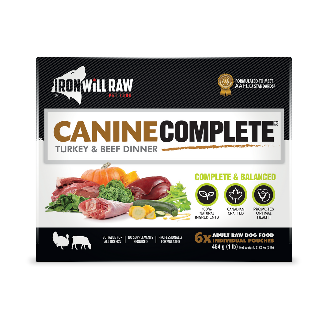 Iron Will Canine Complete Turkey & Beef Dinner Raw Dog Food