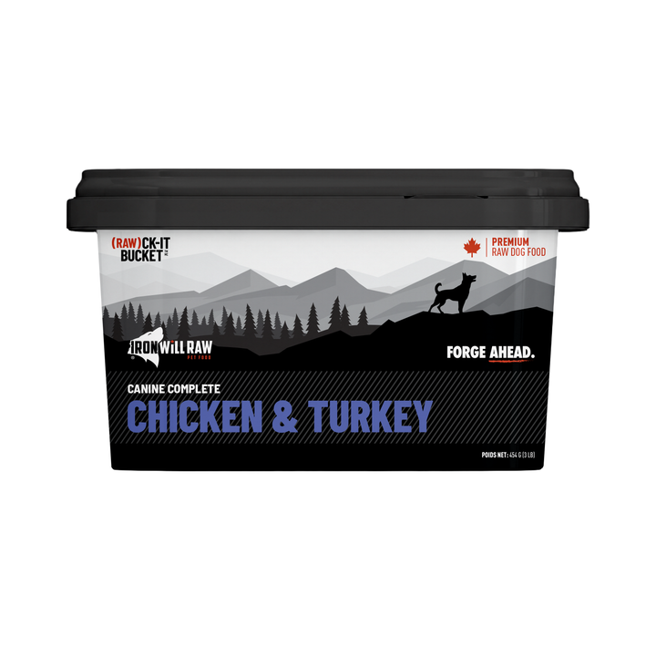 Iron Will (RAW)ck-It Bucket Chicken & Turkey Raw Dog Food (3 LB)