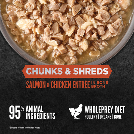 Orijen Salmon & Chicken Entree Chunks & Shreds Adult Wet Cat Food