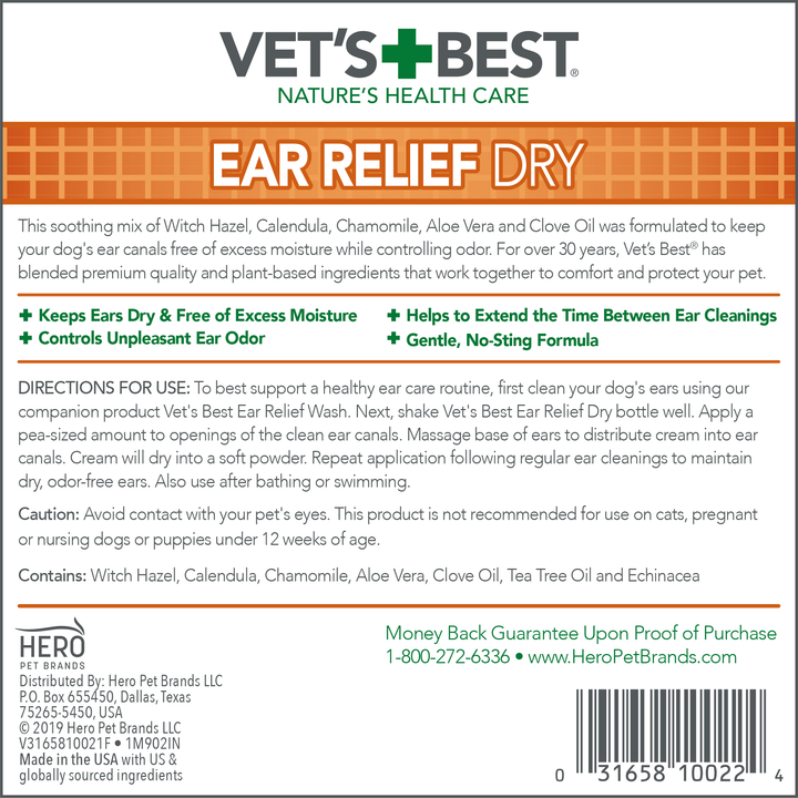 Vet's Best Ear Relief Dry for Dogs