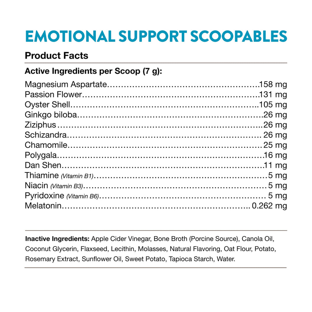 NaturVet Scoopables Emotional Support Daily Calming Aid Supplement Soft Chews for Dogs - 45 Scoops