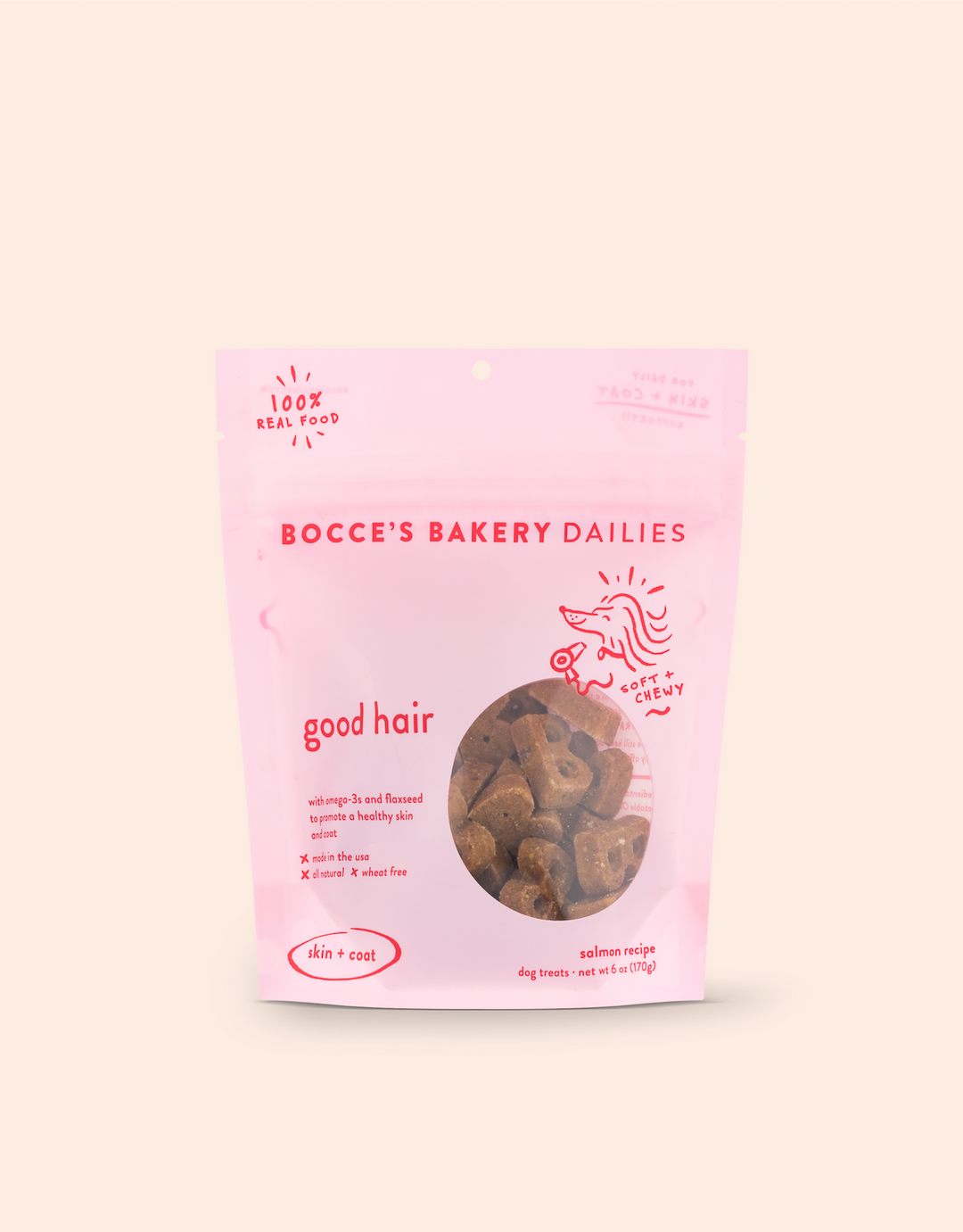 Bocce's Bakery - Good Hair Salmon Soft & Chewy Dog Treats