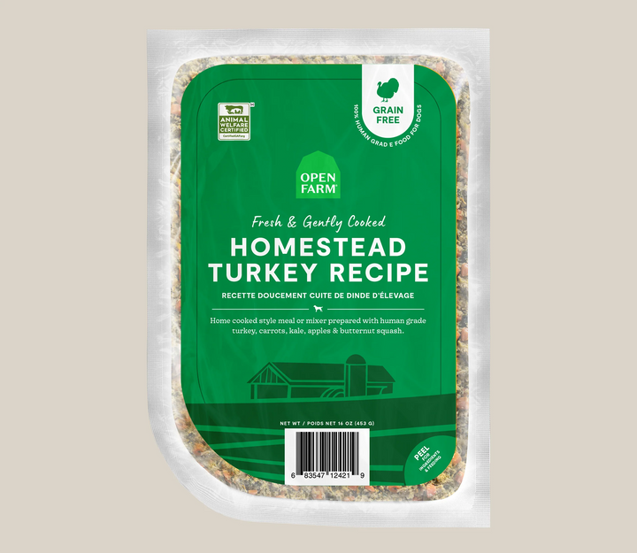 Open Farm Homestead Turkey Gentle Cooked Recipe Frozen Dog Food