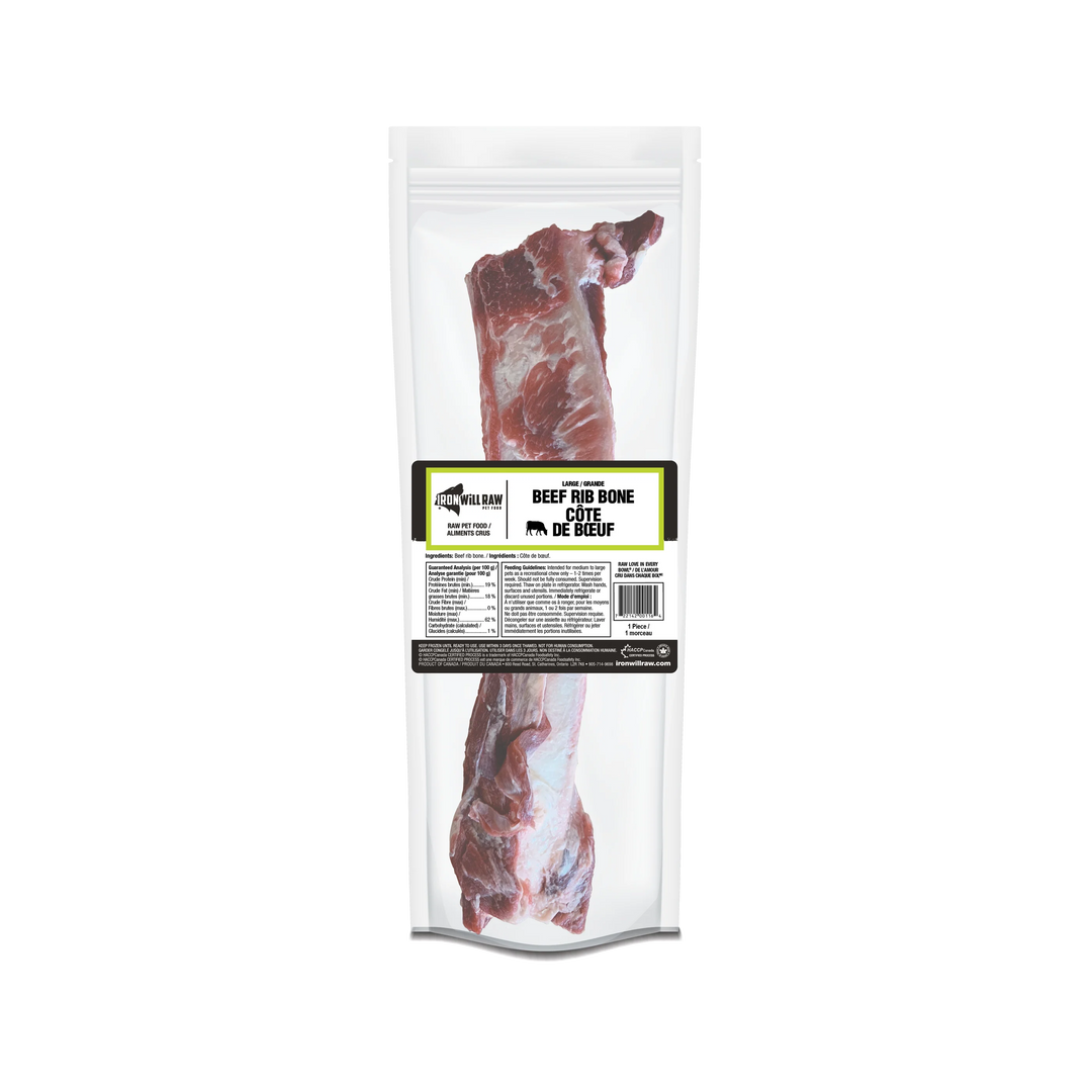 Iron Will Raw Beef Rib Bone