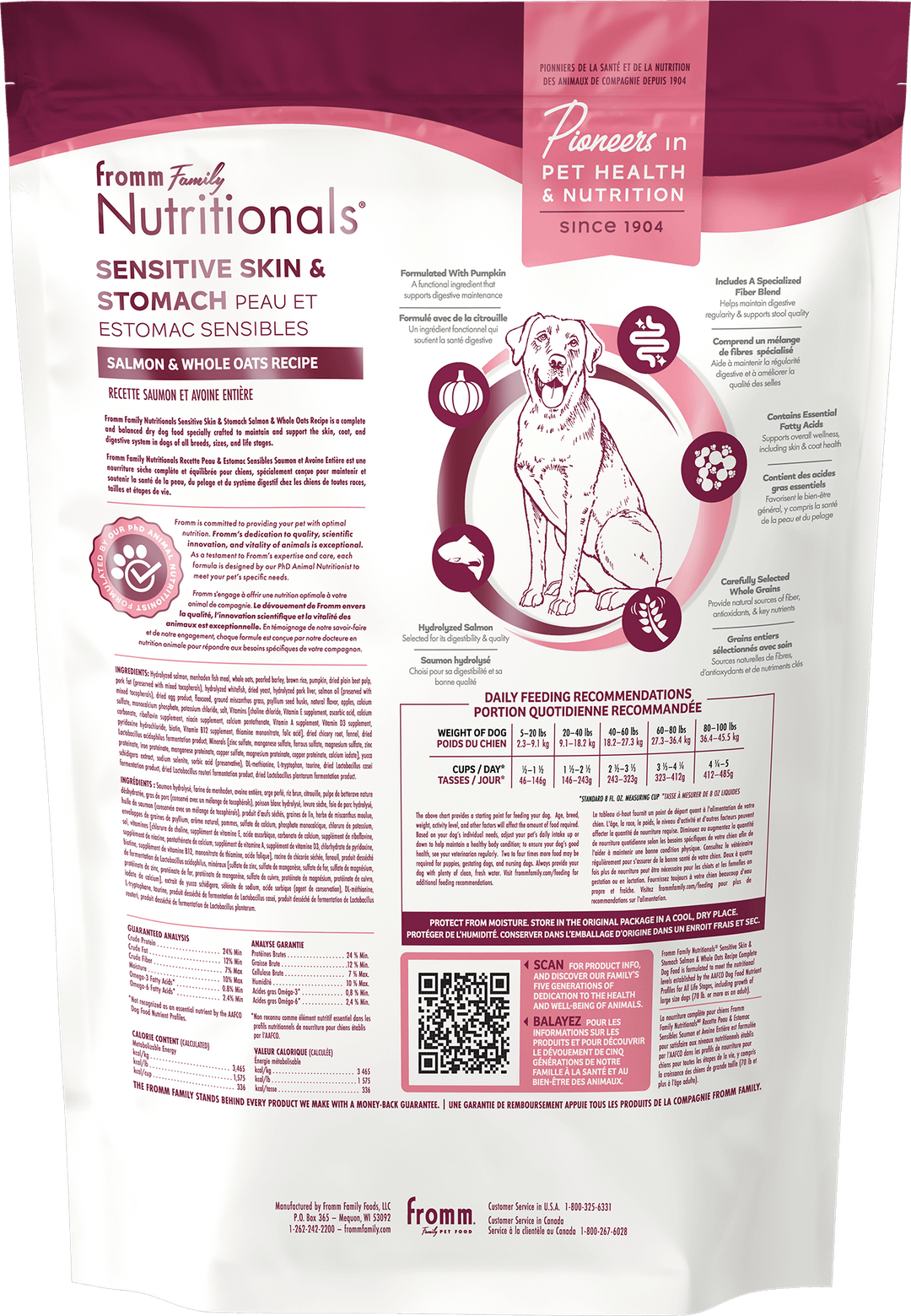 Fromm Nutritionals Sensitive Skin & Stomach Salmon & Whole Oats Recipe Dog Food