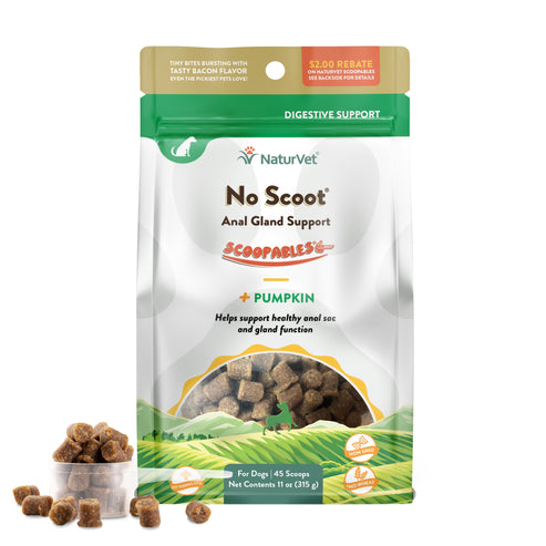 NaturVet Scoopables No Scoot Anal Gland Support Supplement Soft Chews for Dogs - 45 Scoops