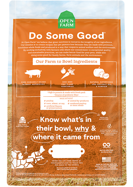 Open Farm - Farmer's Table Pork Grain-Free Dog Food