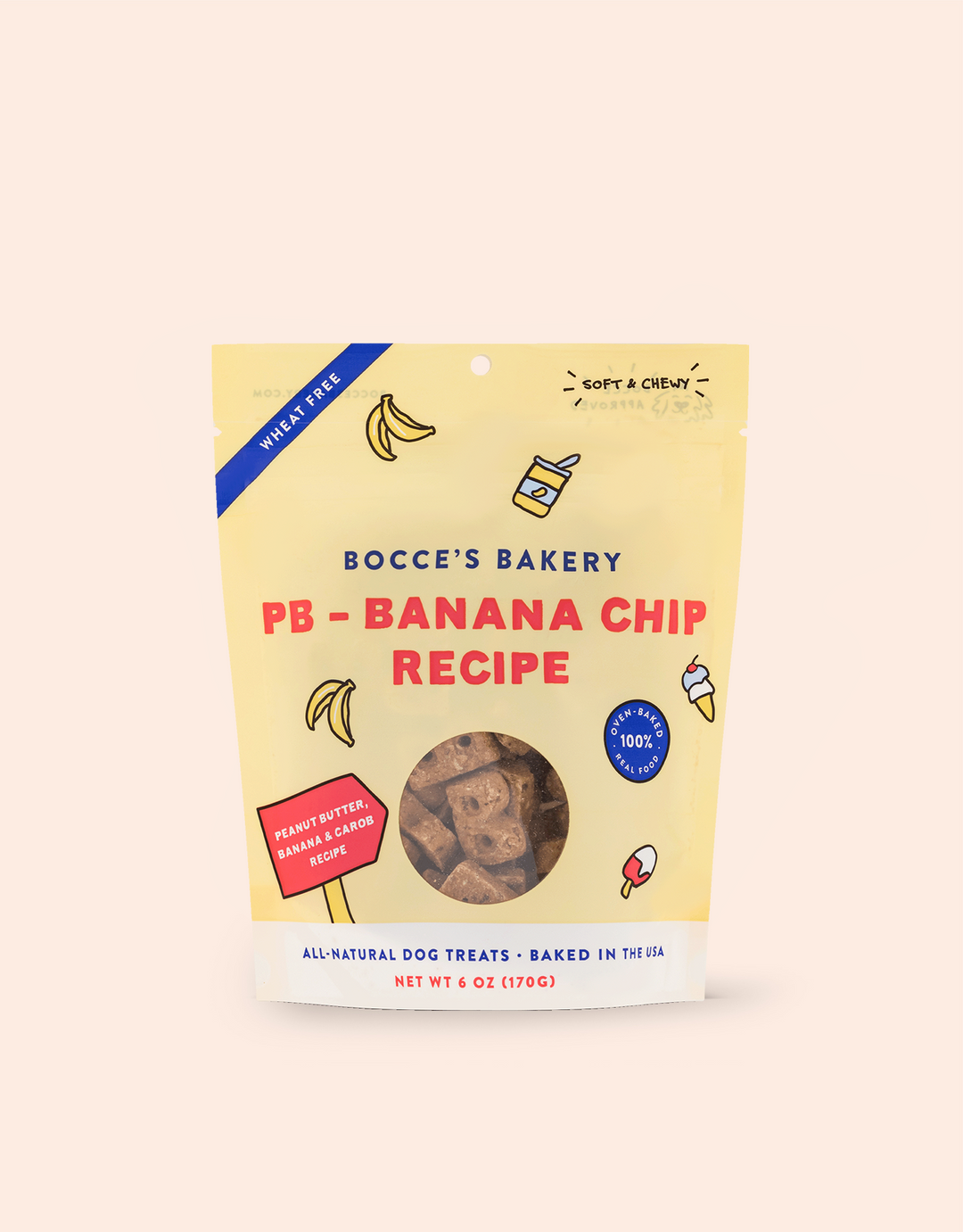 Bocce's Bakery - PB & Banana Chip Dog Treats