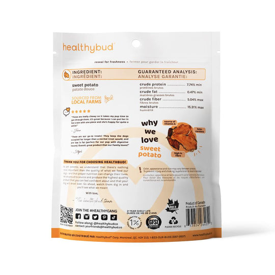Healthybud Dog Treats - Sweet Potato