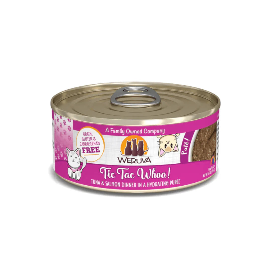 Weruva Tic Tac Whoa! Tuna & Salmon Dinner Hydrating Purée Wet Cat Food
